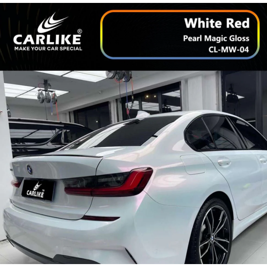 Chameleón lesklá fólia - biela/ červená Chameleón lesklá fólia - biela/ červená