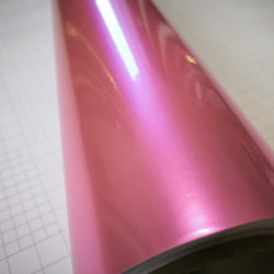 Ružová lesklá metalická fólia