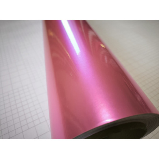 Ružová lesklá metalická fólia Ružová lesklá metalická fólia