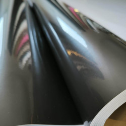 Šedá lesklá metalická fólia Šedá lesklá metalická fólia