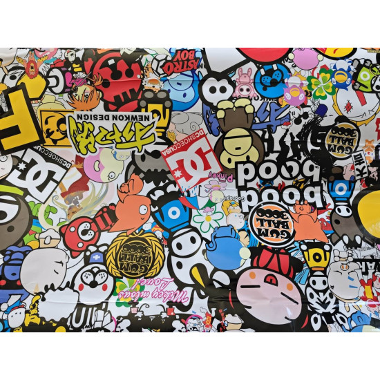 Stickerbomb fólia - "A"