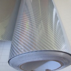 Strieborná 5D karbónová fólia (vzor 1)