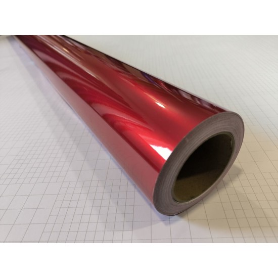 Červená lesklá metalická fólia - 0,8bm Červená lesklá metalická fólia - 0,8bm