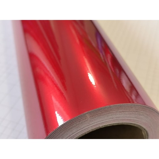 Červená lesklá metalická fólia - 0,8bm Červená lesklá metalická fólia - 0,8bm