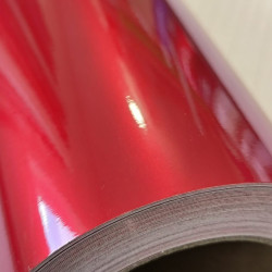 Červená lesklá metalická fólia Červená lesklá metalická fólia