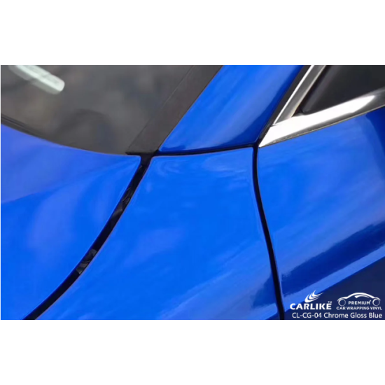 Modrá lesklá metalická fólia