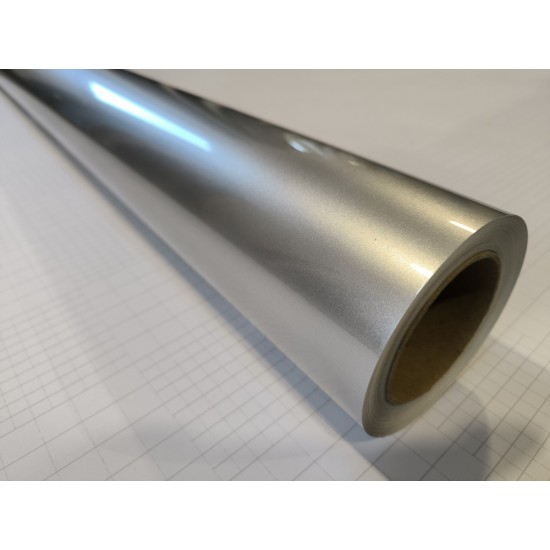 Strieborná lesklá metalická fólia Strieborná lesklá metalická fólia