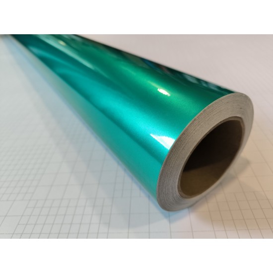 Tyrkysová lesklá metalická fólia