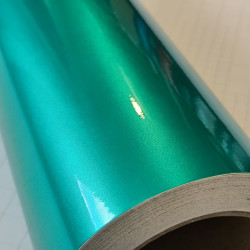 Tyrkysová lesklá metalická fólia