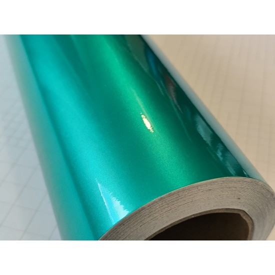 Tyrkysová lesklá metalická fólia