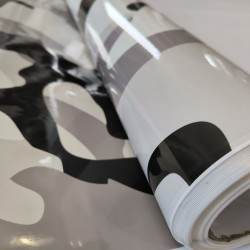 Maskáčová fólia - arktická lesklá