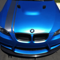 Modrá matná chrómová fólia