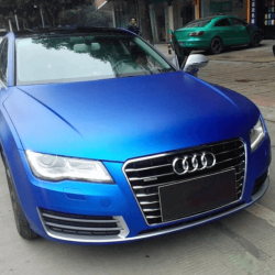 Modrá matná chrómová fólia Modrá matná chrómová fólia