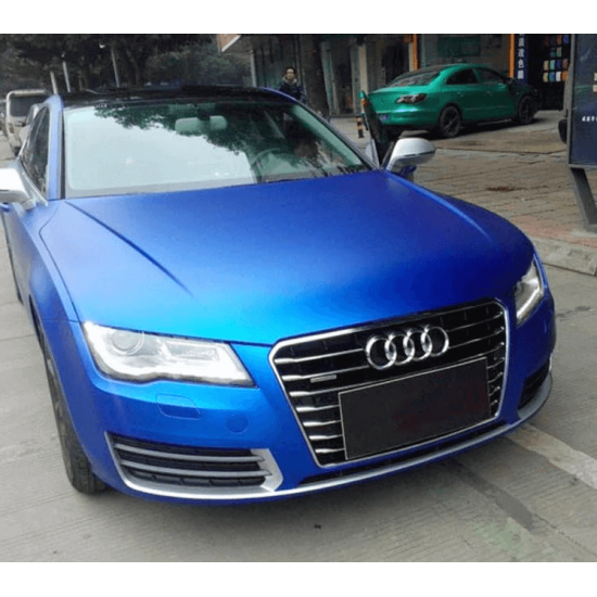 Modrá matná chrómová fólia Modrá matná chrómová fólia