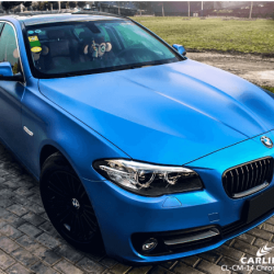 Oceľová modrá matná chrómová fólia Oceľová modrá matná chrómová fólia