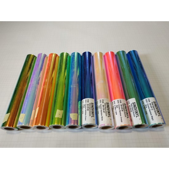 Chameleon plotrová fólia - white red