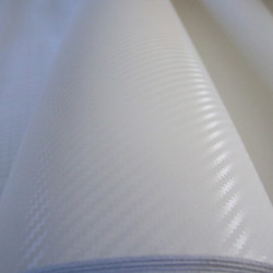 Biela 3D karbónová fólia