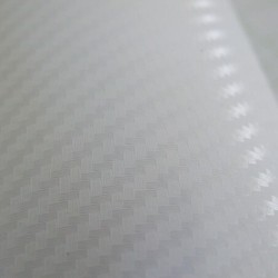 Biela 3D karbónová fólia