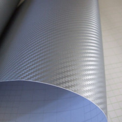 Strieborná 3D karbónová fólia