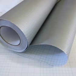 Strieborná 4D karbónová fólia