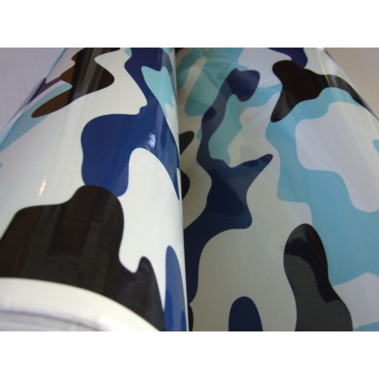 Maskáčová fólia - modrá