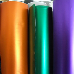 Oranžová matná metalická fólia