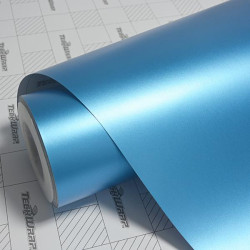 Oceľová modrá matná chrómová fólia - 1,9m x 1,52m