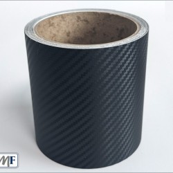 Čierna karbónová dechrómovacia fólia - 5m x 10cm Čierna karbónová dechrómovacia fólia - 5m x 10cm