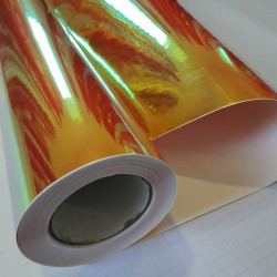 Dúhová chrómová fólia - oranžová Dúhová chrómová fólia - oranžová