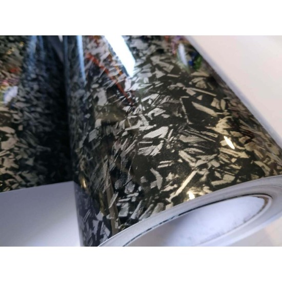 Forged karbónová fólia - strieborná Forged karbónová fólia - strieborná