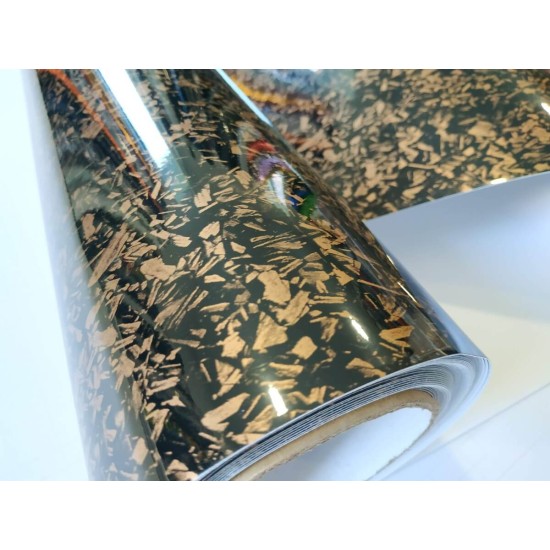 Forged karbónová fólia - zlatá Forged karbónová fólia - zlatá