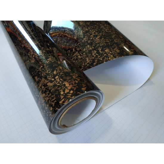 Forged karbónová fólia - zlatá Forged karbónová fólia - zlatá