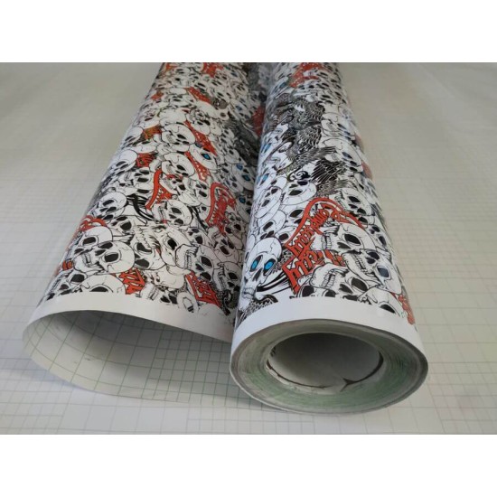 Stickerbomb fólia HD-090 - lebky