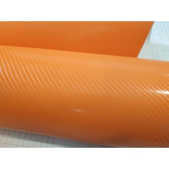 Oranžová 4D karbónová fólia
