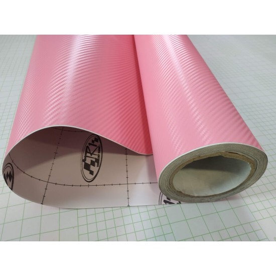 Ružová 3D karbónová fólia (No air free)