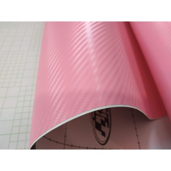 Ružová 3D karbónová fólia (No air free)