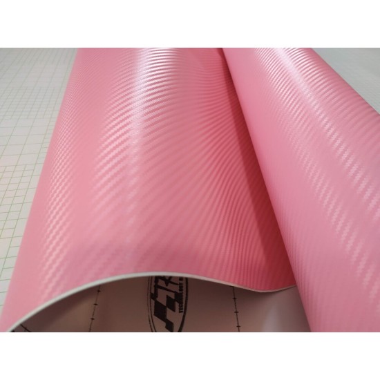 Ružová 3D karbónová fólia (No air free)