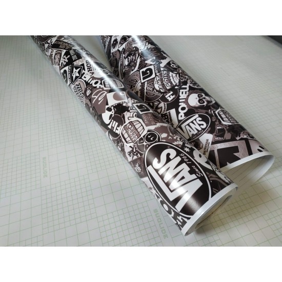 Stickerbomb fólia HD-058 Black&White