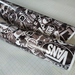 Stickerbomb fólia HD-058 Black&White