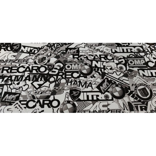 Stickerbomb fólia - rozmer 1m x 1m - "B"