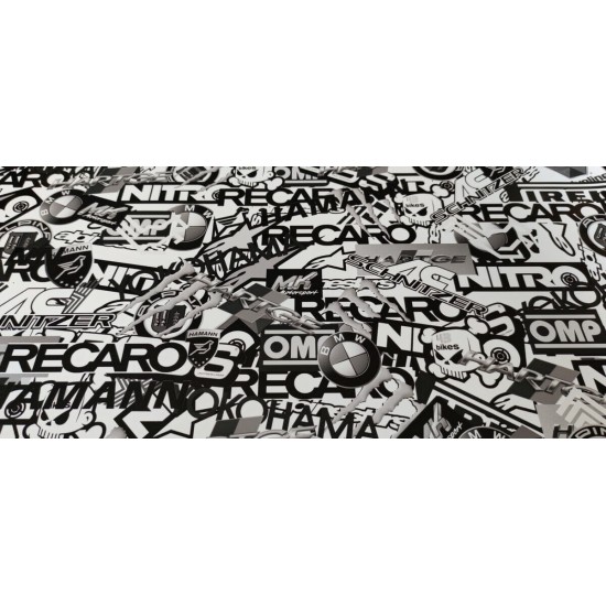 Stickerbomb fólia - rozmer 1m x 1m - "B"