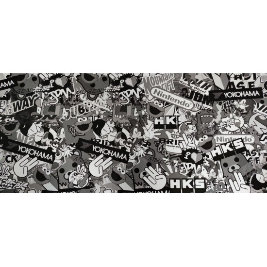 Stickerbomb fólia - rozmer 1m x 1m - "C"