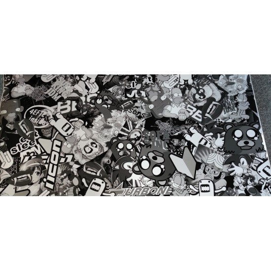 Stickerbomb fólia - rozmer 1m x 1m - "E"