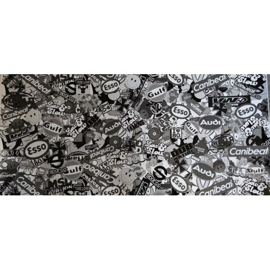 Stickerbomb fólia - rozmer 1m x 1m - "F"