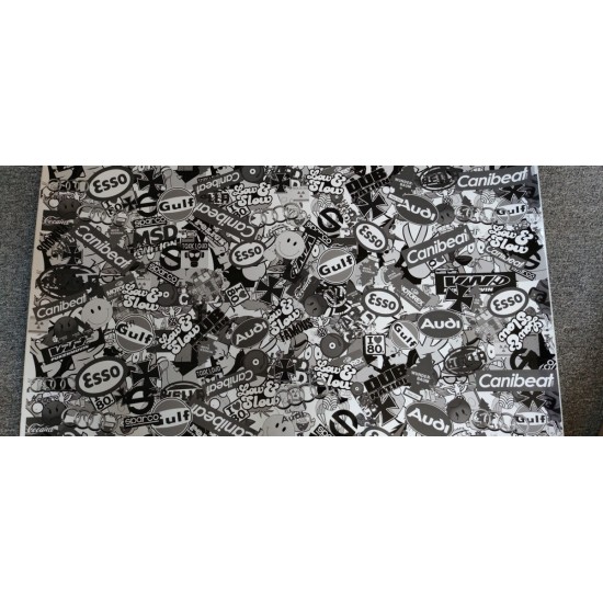 Stickerbomb fólia - rozmer 1m x 1m - "F"