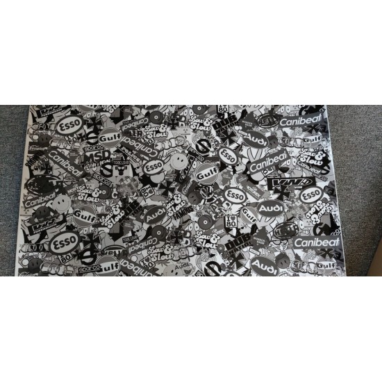 Stickerbomb fólia - rozmer 1m x 1m - "F"