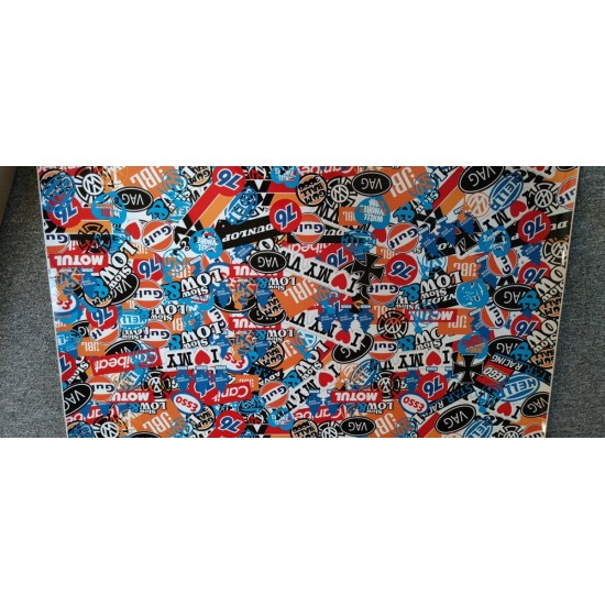 Stickerbomb fólia - rozmer 1m x 1m - "H"