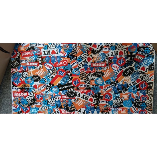 Stickerbomb fólia - rozmer 1m x 1m - "H"
