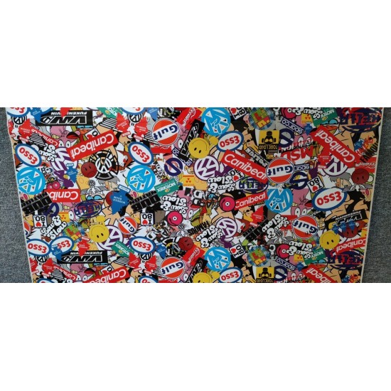 Stickerbomb fólia - rozmer 1m x 1m - "J" Stickerbomb fólia - rozmer 1m x 1m - "J"