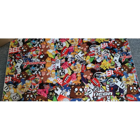 Stickerbomb fólia - rozmer 1m x 1m - "M" Stickerbomb fólia - rozmer 1m x 1m - "M"
